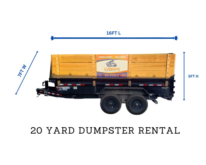 20 Yard Dumpster Rental (5-Day Rental Period Up to 3 Tons)