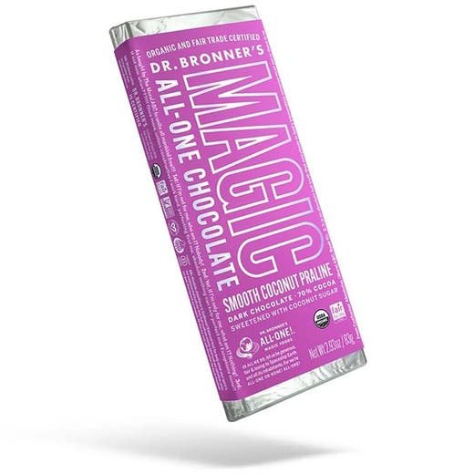 Dr. Bronner's Smooth Coconut Praline Dark Chocolate Bar 2.93 oz
