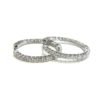 Safety Lock Inside Out Diamond Hoop Earrings
